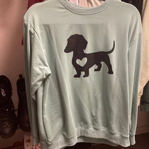 teal dachshund long sleeve